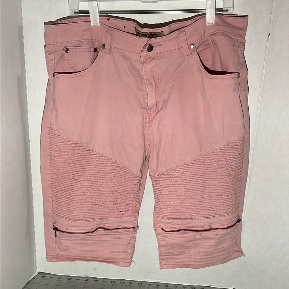 Men's Pink Moto Shorts